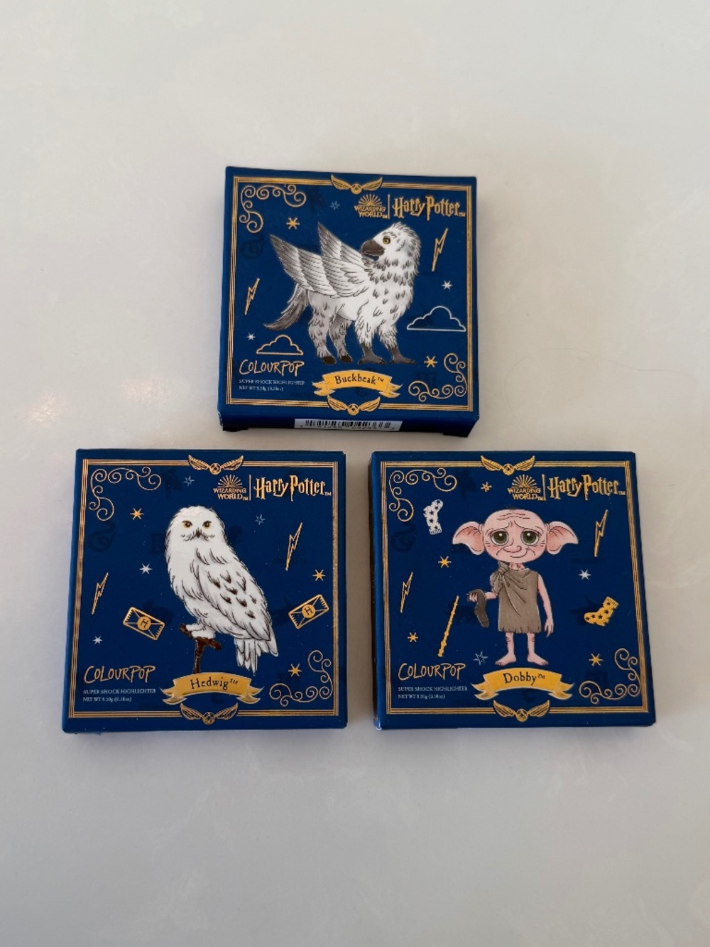 COLOURPOP Harry Potter Super Shock Highlighter - Set of 3  Buckbeak Hedwig Dobby